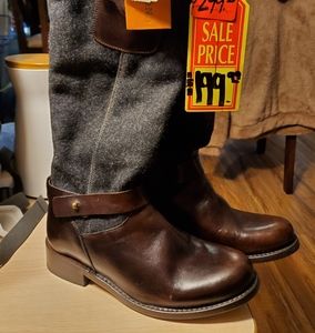 Stetson Leather and Wool Womens Boots